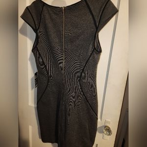 Express grey and black detailed dress